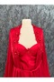 Boxed Set of 2 Red Long Dressing Gowns with Rose Details - 3