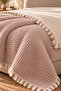 100% Cotton 8 Layer Muslin Double Bedspread Beige 220X240 cm - 2