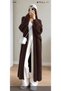 Women's Oversize Long Knitwear Cardigan Shawl Collar
