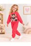 Girl's Cute Teddy Bear Printed 2-Piece Pajama Set