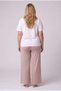 Women's Plus Size Elastic Waist Lace-Up Wide Leg Comfortable Cut Pajama Bottoms - 2