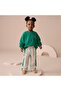 Girl, Hey! Printed Sweatshirt and Striped Trousers 2-Piece Set