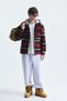 Plaid Patterned Polo Collar Coat - 3