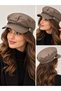 Women's Leather Cap Hat Winter Captain Hat - 5