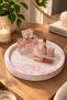 Marble Patterned Presentation Tray Round Presentation Plate Presentation Plate 21 cm