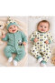 100% Cotton Newborn Panda Patterned 2-Piece Jumpsuit and Beanie Set - 2
