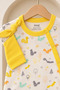2-Piece Baby Romper Set with Squirrel Patterned Hat and Booties – 4 Pieces - 4
