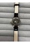 Women's Wristwatch Black Patent Leather Band Gold Case Stylish Analog Quartz Watch - 4