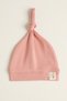 Interlock Desert Cactus Embroidered 0-6 Months Top-Tie Knotted 100% Cotton Baby Beanie Hat
