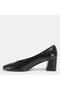 Large size women's high heel shoe 41-42-43-44-black leather - 8
