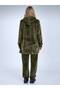 Women's Wide Leg Long Velvet Suit - 3