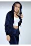 Women's Stoned Wide-Leg Velvet Tracksuit Set - 2