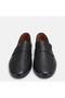 Large Size Women's Genuine Leather Loafer 41-42-43-44-Black Leather - 5