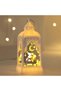 فانوس رمضان أبيض - فانوس شمعة مستطيل أبيض 12 سم، زينة رمضان للمنزل، إضاءة LED - 7