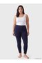 Two Mt Shop Quality Lcw Petite Navy Blue Women's Leggings with Elastic Waist - 5