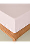 Pure Cotton King Size Fitted Sheet 180X200 cm Dusty Pink - 3
