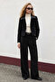 Fitted Velvet Jacket - Black - 4
