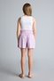 Elastic Waist Paperbag Linen Blend Shorts for Girls G8371A826Sm - 6
