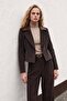 Slim Fit Velvet Jacket - Brown