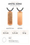 Ayetel Kursi Written Copper Necklace Rectangular Prayer Unisex Handmade 4.5 cm - 2