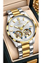 Yellow Silver, 5 Atm, Automatic (Without Battery), Steel Case-Strap, in Stylish Gift Box, Men's Wristwatch