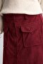 Corduroy Skirt with Front Buttoned Pockets for Girls I1161A826Wn - 5