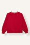 Oversize V-Neck Soft Fuzzy Printed Sweatshirt for Girls I8348A826Wn - 2