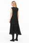 Black Round Neck Midi Dress - 3