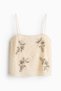 Sheer embellished strappy top - 5