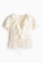 Flutter-sleeved peplum top - 5