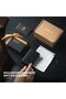حافظة بطاقات جلدية بتقنية حجب RFID مع قسم للأوراق النقدية، نافذة لبطاقة الهوية، وتصميم منبثق. - 6