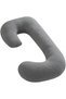 MOON Organic C Shaped Maternity Pillow-Light Grey - 2