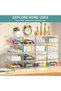 2 Pack Small Clear Stackable Storage Drawers,4.4'' Tall Acrylic Bathroom Makeup Organizer,Plastic St - 5