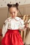 Collar Heart Detailed Girl's Shirt White - 2