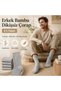 Men's Bamboo Socks 6 Pack, Seamless Perfumed Breathable Soft Moisture Absorbing Daily Long Socks - 5
