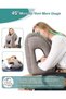 Inflatable Travel Pillow for Airplanes, Trains, Buses, Cars and Office. Stabilizes Posture, Prevents Neck Pain and Provides Relaxing Sleep on The go (Grey). - 7