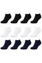 Wak Men's Booties Socks 12-Pack Color Options 39-44 High Cotton Seamless Anti-Odor - 4