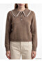 Esvab • Modern & Distinctive Bebe Roba Collar Wool Blend Women's Knitwear Sweater - 4
