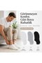 Men's Invisible Sneaker Ballet Socks 6-Pack |   Recycled Yarn, Non-Slip Heel, Black Gray White - 3