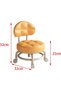 Low Rolling Seat Pedicure Stool, Multipurpose Sofa Foot Rest with Backrest, Roller Seat Short Stool - 3