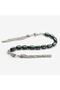 Green Turquoise Silver Inlaid Oltu Zaza Rosary