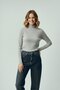 Damen-Pullover mit halbem Rollkragen aus weichem Strick