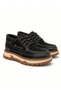 Kemal Aygün-Guja Men Men's Leather Casual Shoes – Moc Toe, Cream Platform Sole - 7
