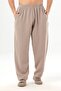 Elastic Waist, Double Side Pockets, Muslin Women'S/Men's Unisex Shalwar Trousers Stone Stone