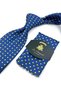 Blue Polka Dot Pattern Classic Tie with Handkerchief Kk14049 - 2