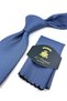 Classic Tie with Blue Dot Pattern Handkerchief Kk14006 - 2