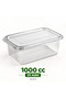 20 Pieces 1000 Cc Leak-Proof Flat Lid Transparent Pet Food Container Salad Appetizer Yogurt Takeaway Container