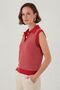 Women's Striped V-Neck Buttoned Relaxed Fit Knitwear Sweater - 2