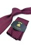 Burgundy Dot Pattern Classic Tie with Handkerchief Kk14003 - 2
