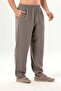 Elastic Waist, Double Side Pockets, Muslin Women'S/Men's Unisex Shalwar Trousers Gray Gray - 4